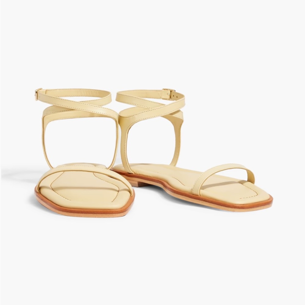 A Emery Elegant Butter Yellow Viv Sandals, NWOB, never worn!